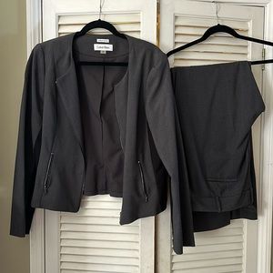 Charcoal Calvin Klein full pant suit